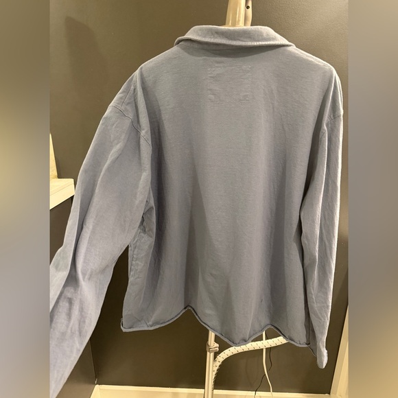 $168 New Frank & Eileen PATRICK Popover Henley Slate Blue  Long Sleeve Top Sz XL - Picture 10 of 11